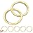 10Pack 2 Large Round Carabiner Clips, Metal Spring O Rings for Organizer Key Rings, Paracord Keychain Lanyard, Pet Chains, Purse Hardware, Key Snap Hooks DIY Accessory (Gold)