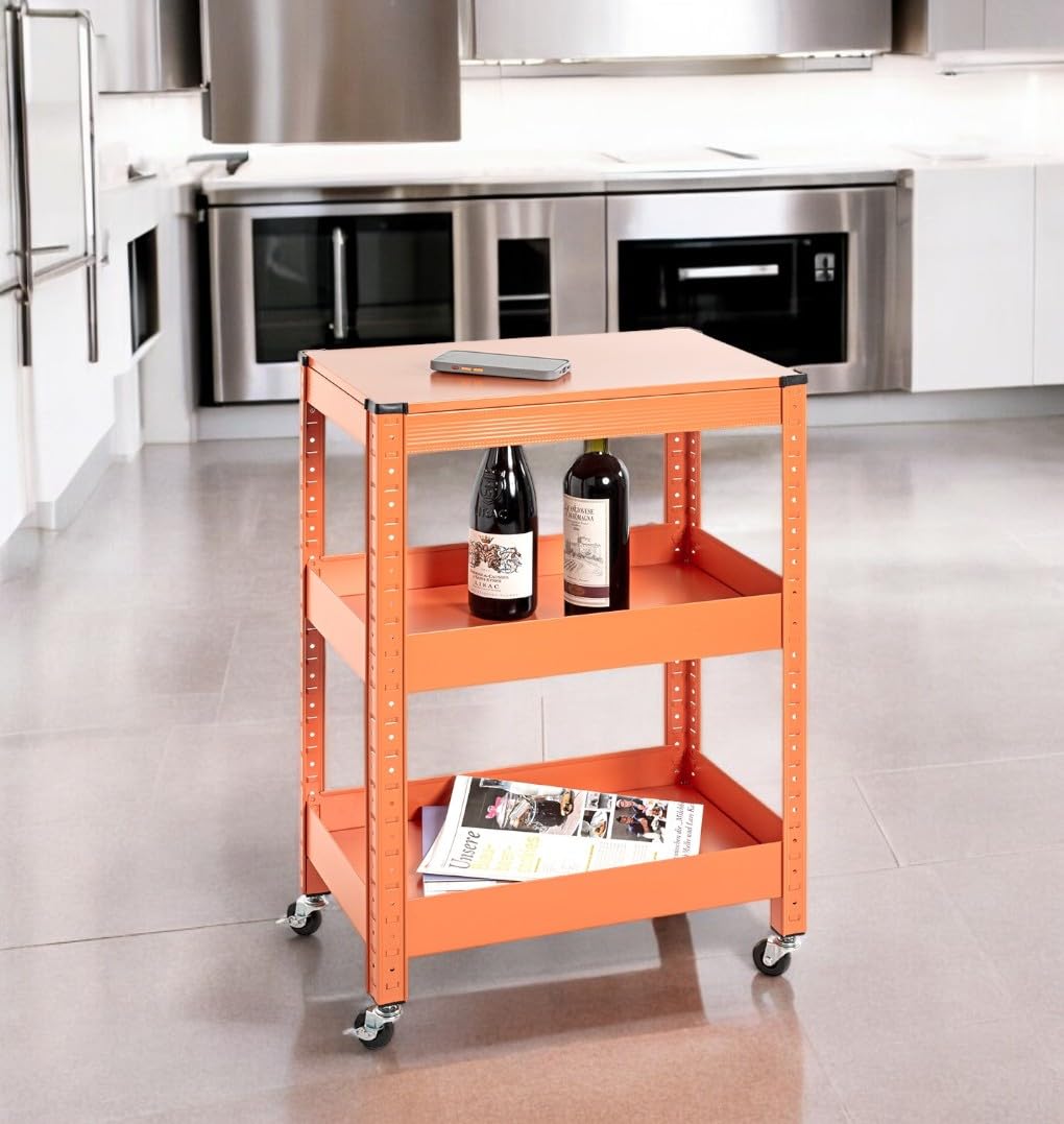 HAKU Servierwagen orange Metall 50x75x32 cm Modern