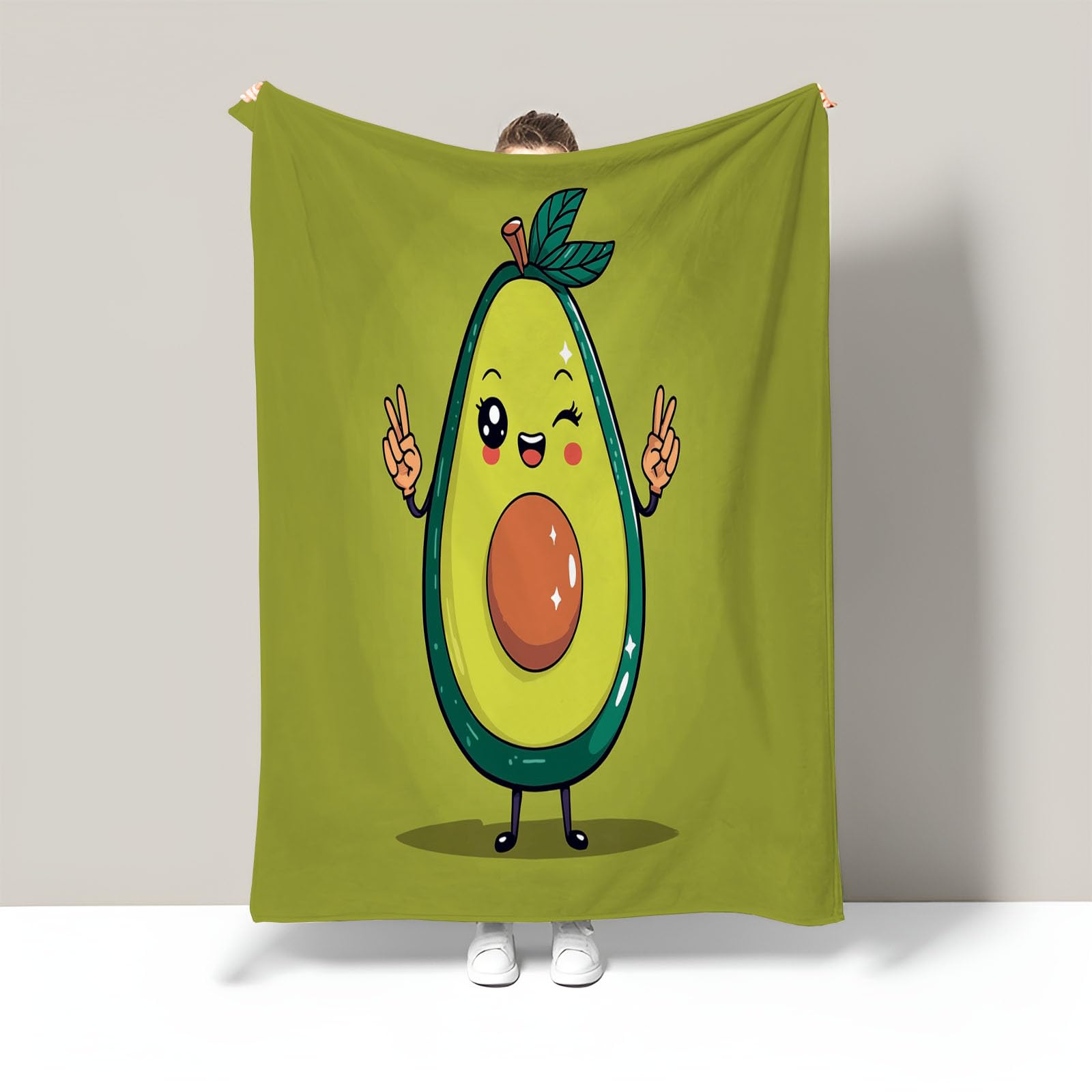 Couverture dessin animé avocat, le cadeau mignon pour chambre d'enfant