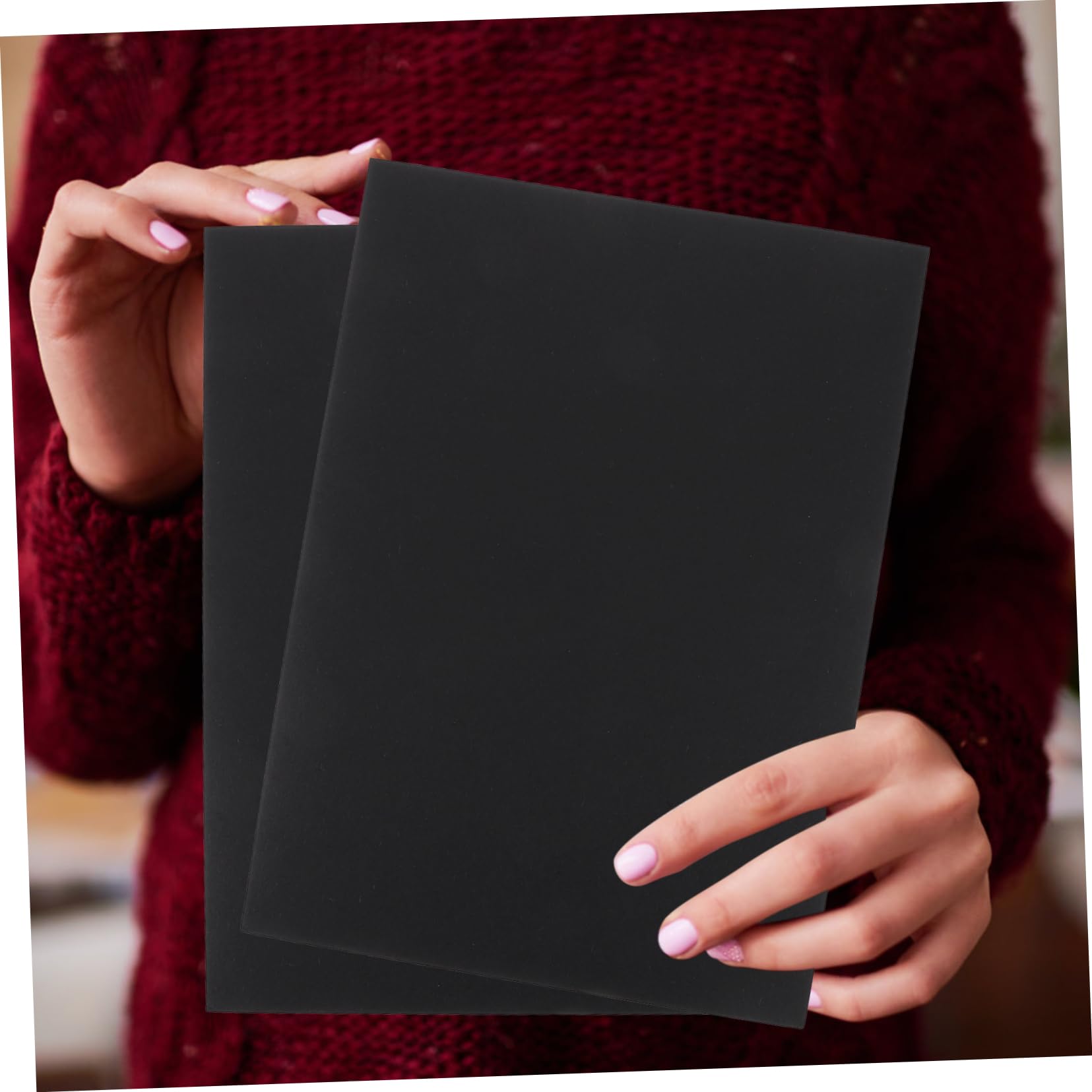 100 Stück Schwarzes Origami Kartenpapier A4 Selbstgemacht Bastelmaterialien zum Ausdrucken Leicht und Tragbar für Klassenräume und Familien
