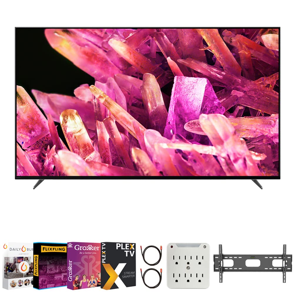 Sony XR85X90K Bravia XR 85" X90K 4K HDR Full Array LED Smart TV (2022 Model) Bundle with Premiere Movies Streaming + 37-100 Inch TV Wall Mount + 6-Outlet Surge Adapter + 2X 6FT 4K HDMI 2.0 Cable