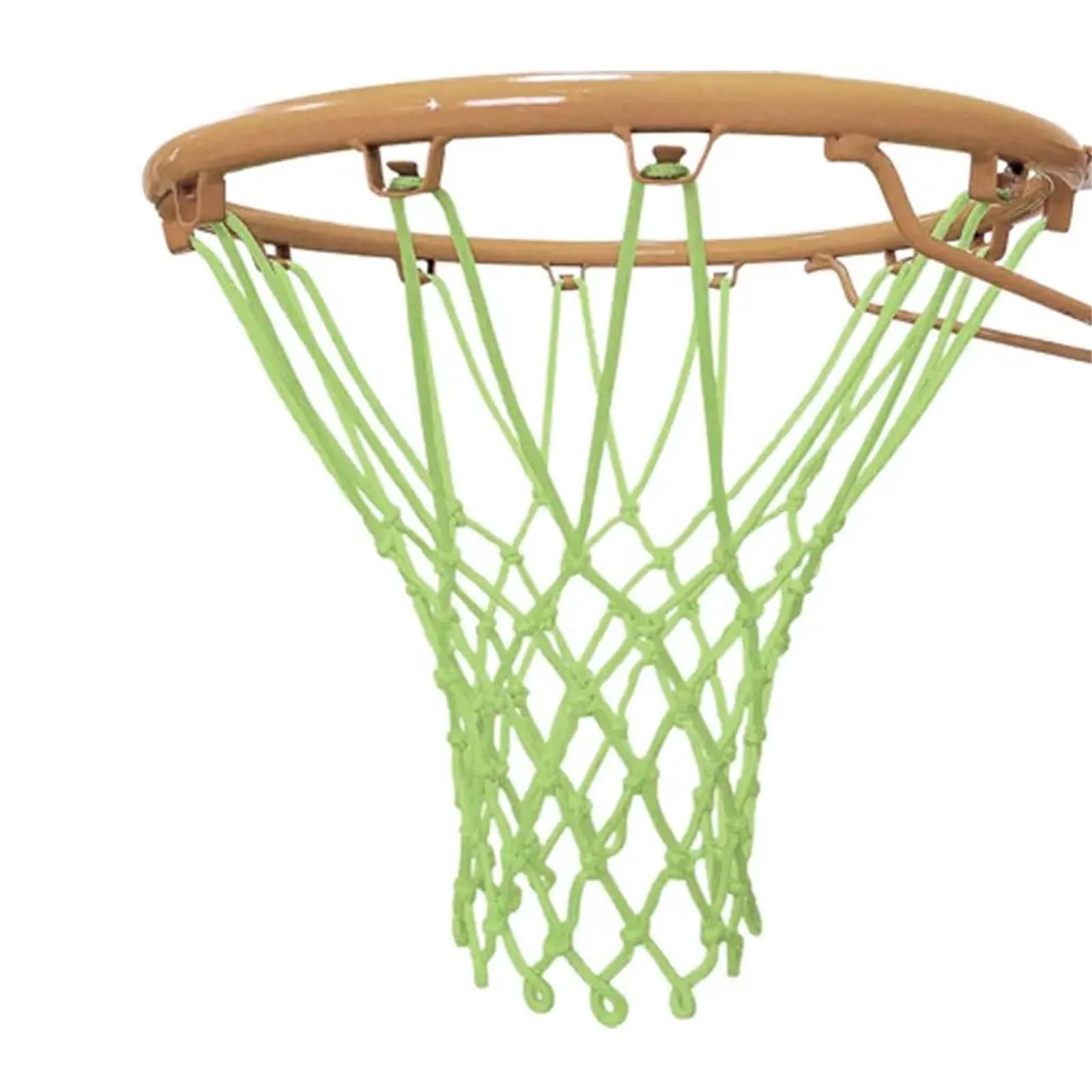 4er-Set Nachtlicht-Basketballnetz aus Nylon, leuchtender Korb, 12 Schlaufen Für Basketball