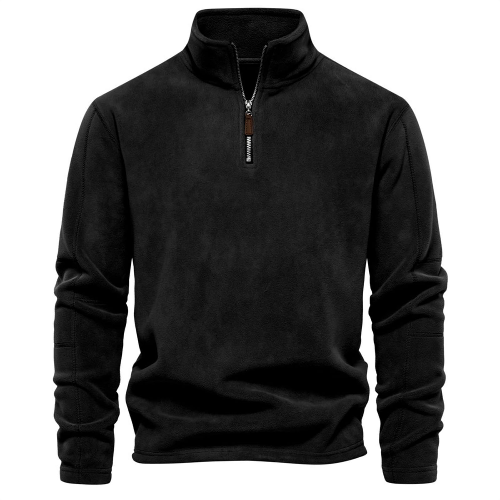 Męska bluza polarowa z zamkiem ćwierć zima termiczna vintage kolor vintage stójka bluzy jesień zima casual polo topy