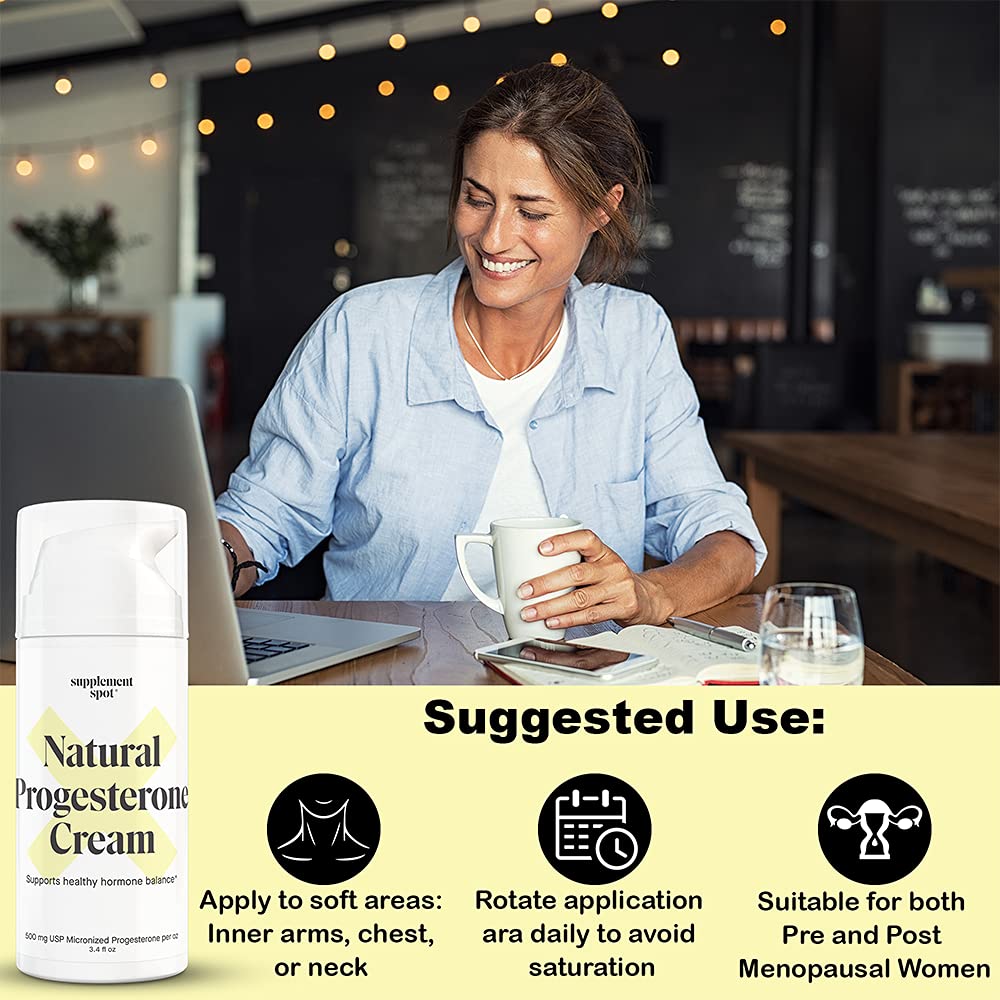 Supplement Spot Natural Progesterone Cream for Women Micronized