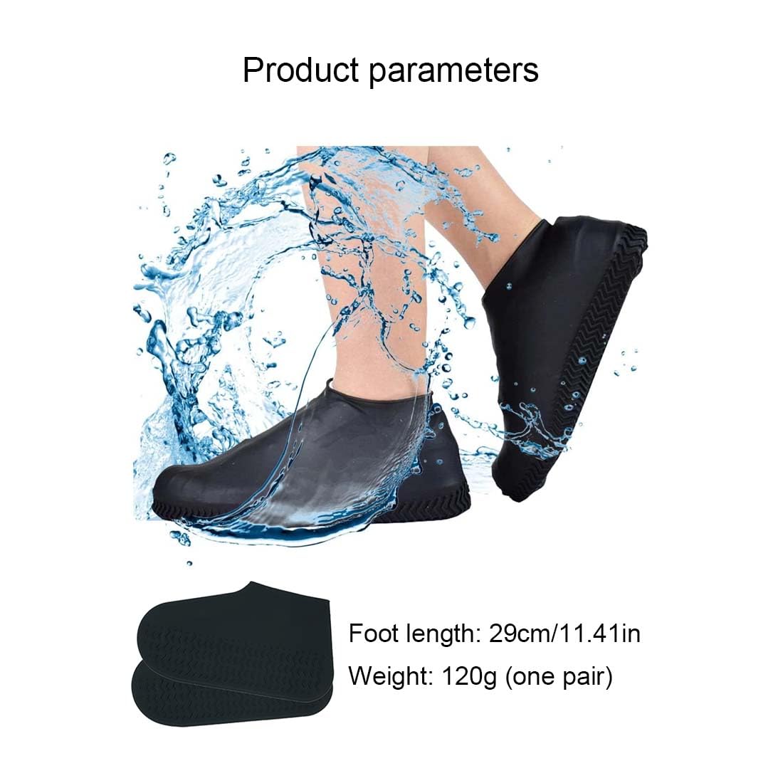 Copriscarpe Impermeabili Neri - Riutilizzabili, Antiscivolo, Unisex - Foto 14