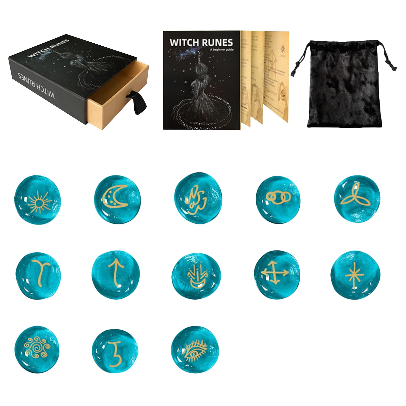 Set de divinatoires kit de démarrage ésotérique à offrir avec étui