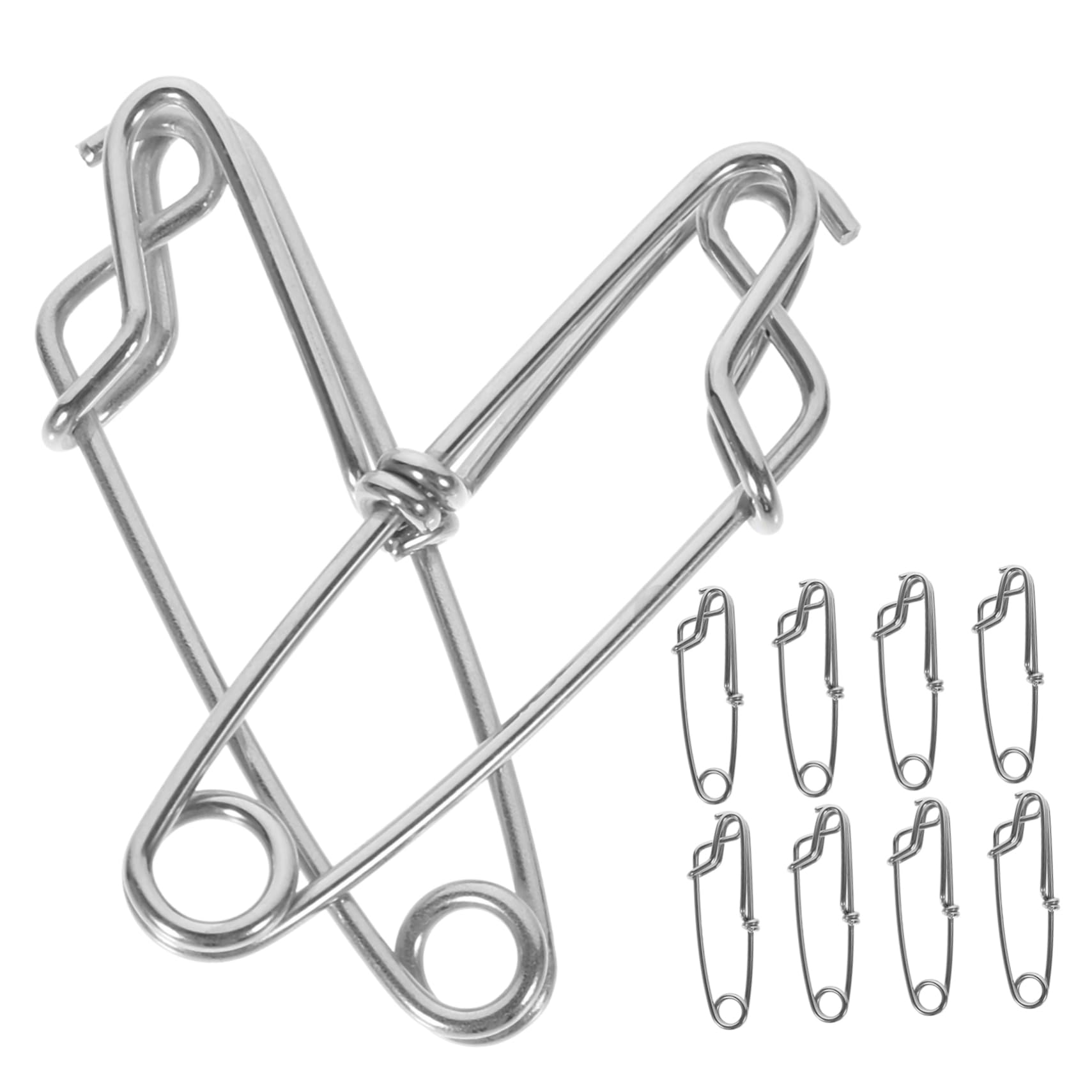 Toddmomy Épingle À Paupières Connecteur Rapide Fishing Hameçon Peches Poisson Accessoires De Pêche pour Hommes Clips De Pêche Acier Inoxydable Silver