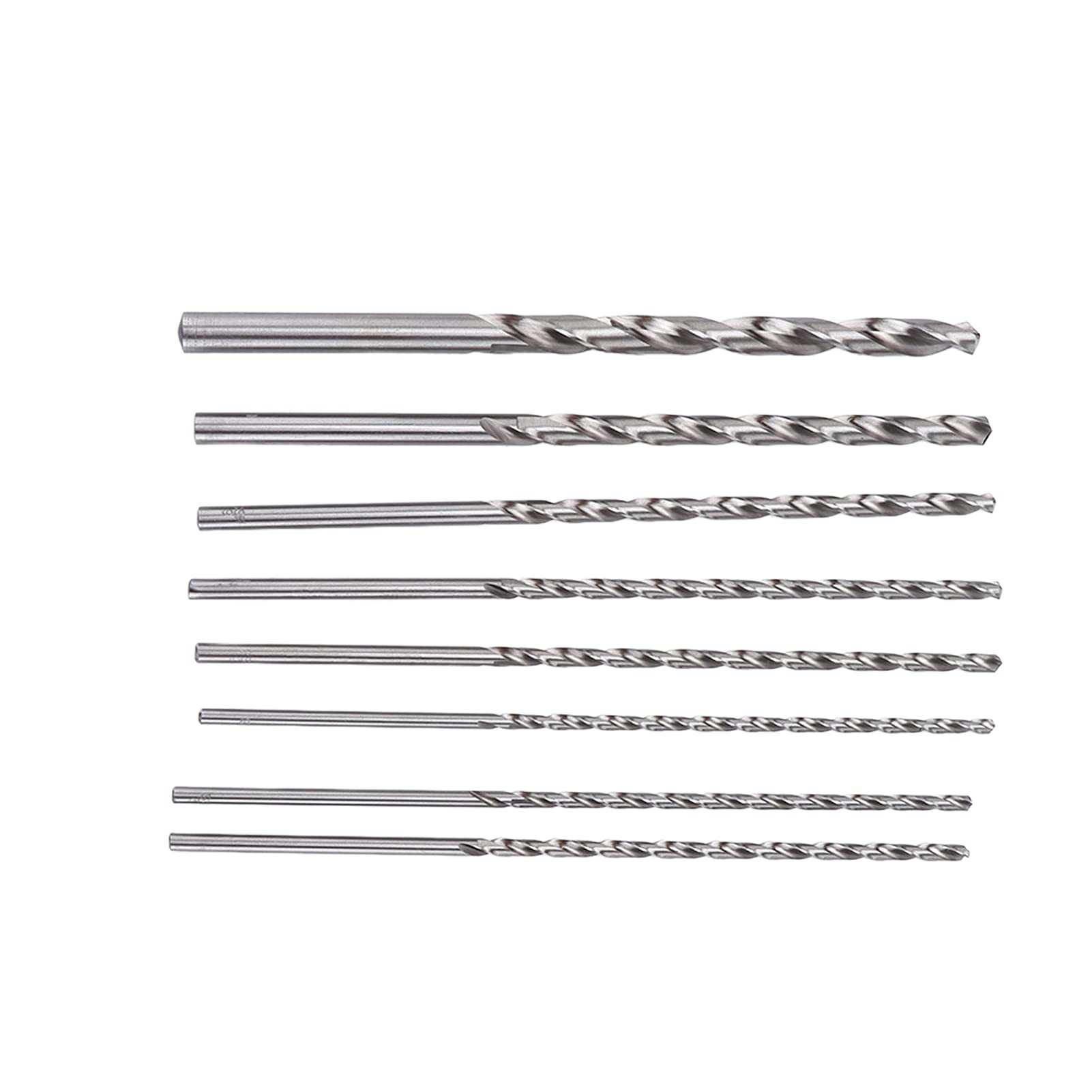 ViaGasaFamido Jeu de Forets HSS 8 Pièces, Extra Longs 200mm pour le Travail du Métal et du Bois, Coupe de Précision de 4mm à 10mm pour les Professionnels