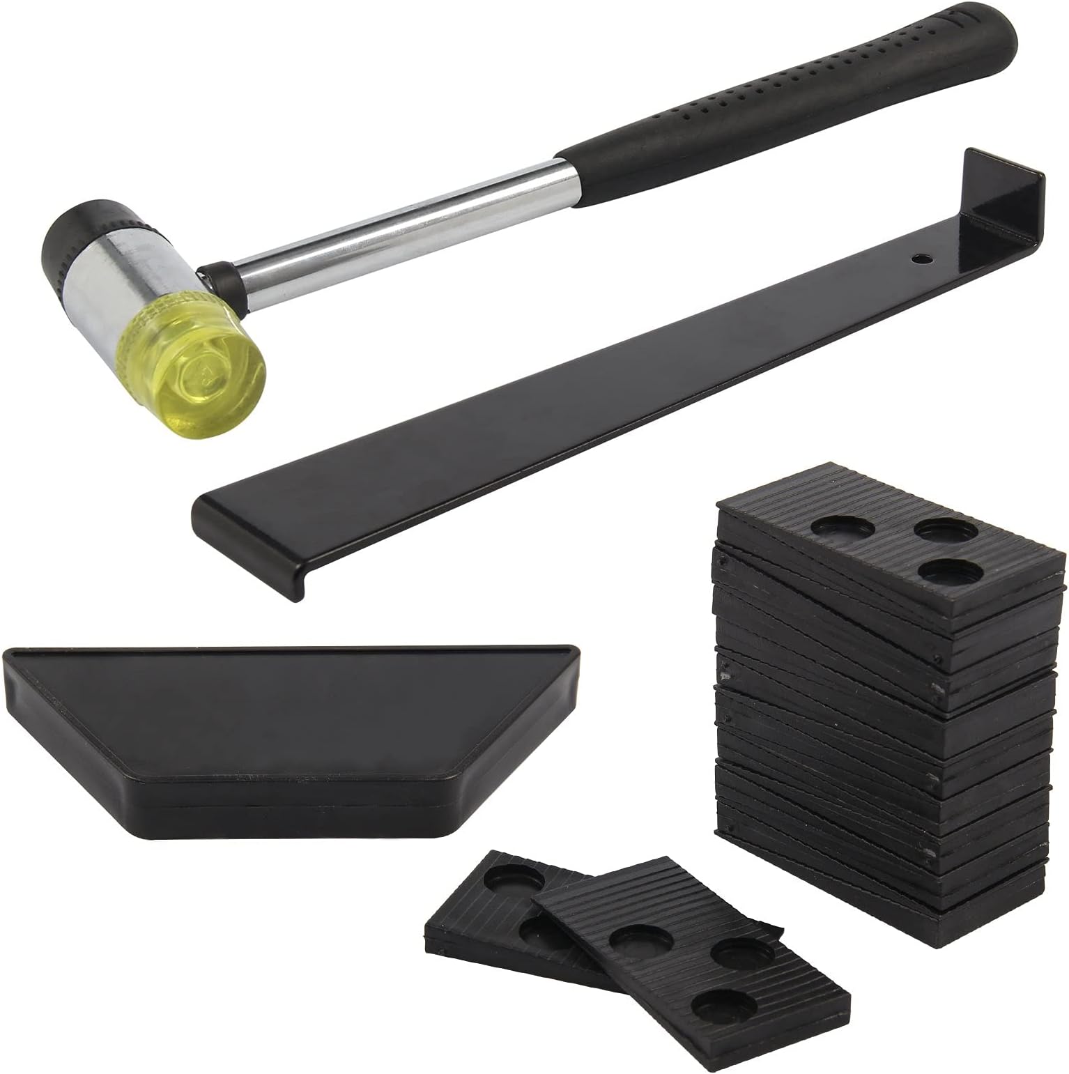 Xpork Laminate Wood Flooring Installation Kit Floor Fitting Tools Mallet Wedges Pull Bar Tapping Block DIY