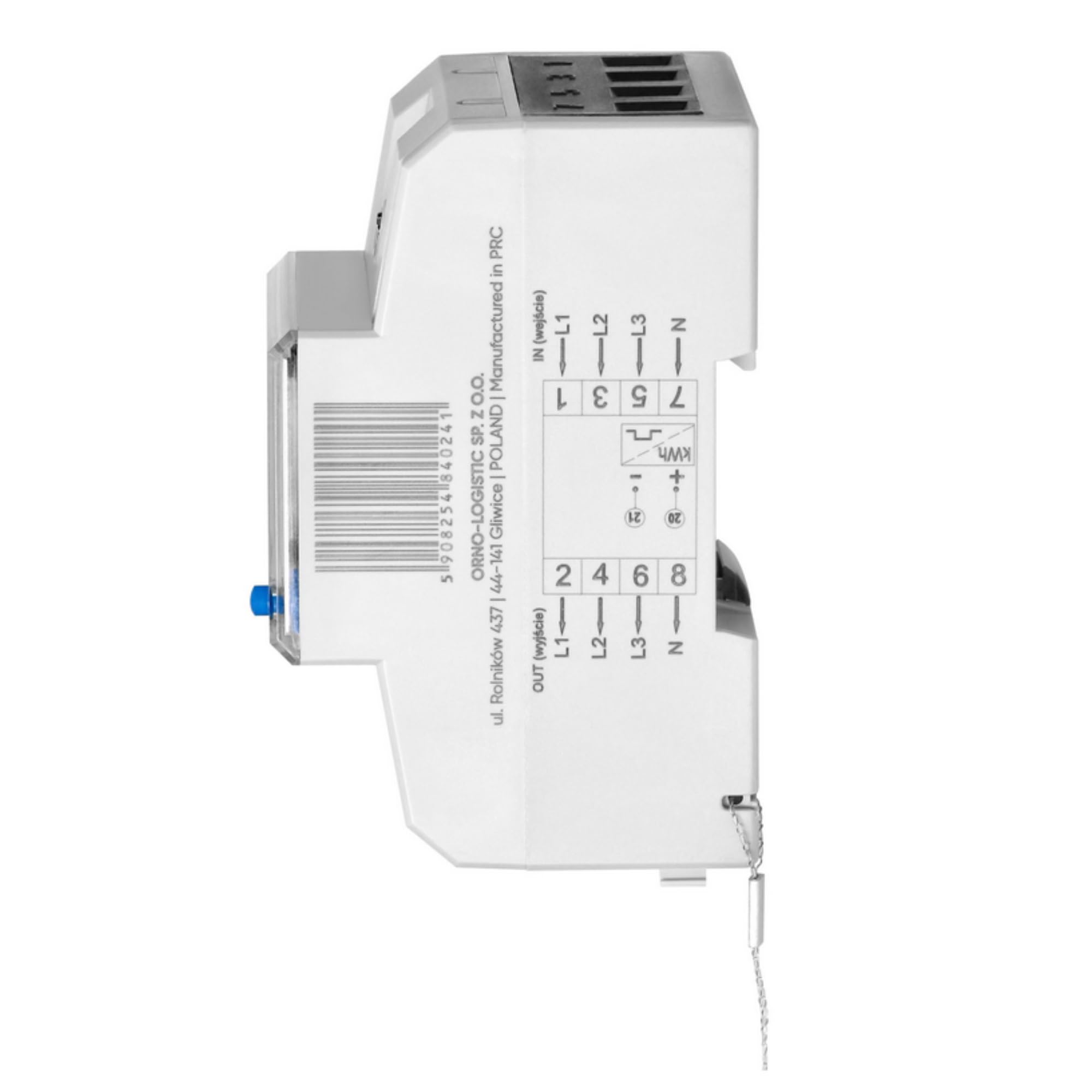 Medidor De Consumo Electrico Trifásico 80A Con Botón RESET - Montaje En Carril DIN TH-35mm Contador Electrico Con Indicador Adicional