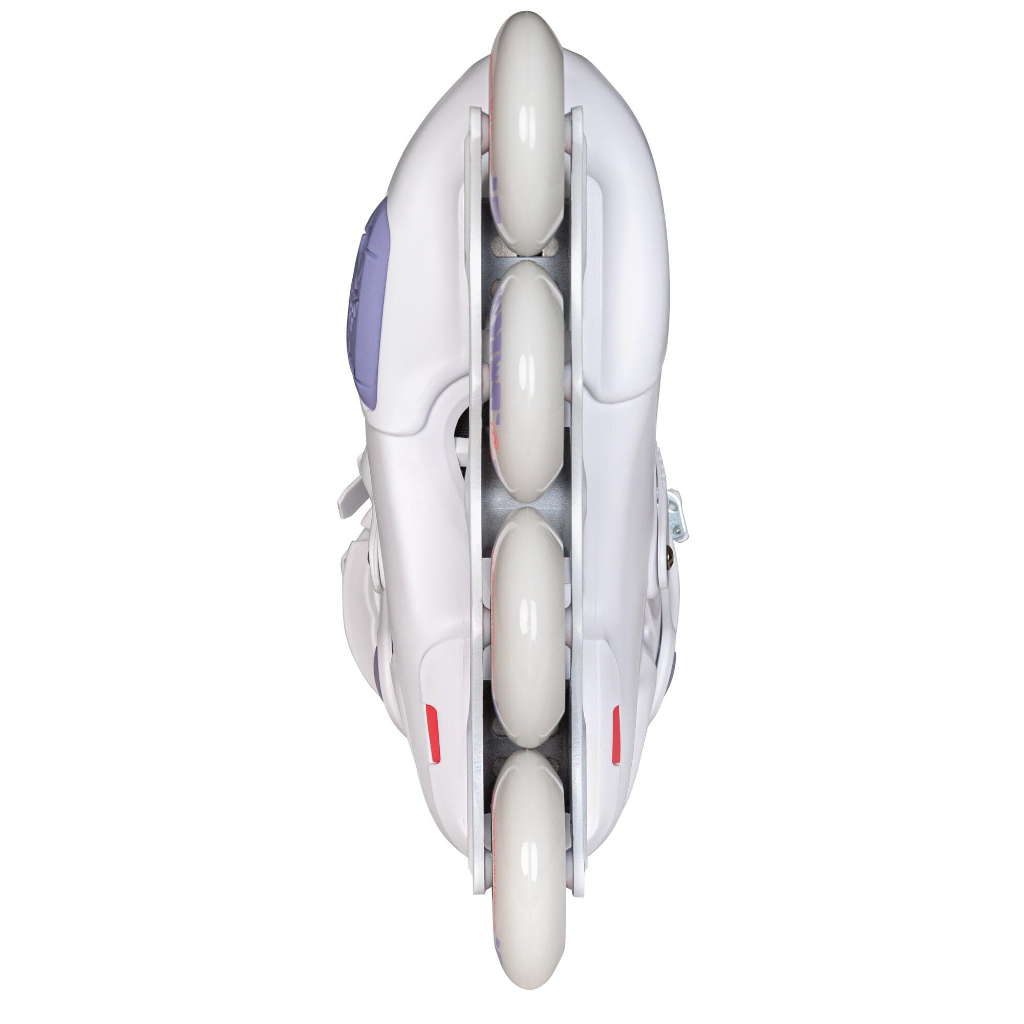 Playlife Imperial 80 Violet Inline Skate – Urban Hardboot Skates für Damen & Herren mit Aluminium-Schiene Gr. 37-46, 4x80mm 85A Rollen & ABEC 9 Kugellager in weiß/violett
