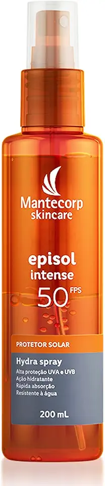 MANTECORP - Protetor Solar Bifásico Episol Intense Hydra Spray FPS 50 - Resistente à Água e Suor, Alta Proteção UVA e UVB, Aplicação Fácil - 200ml