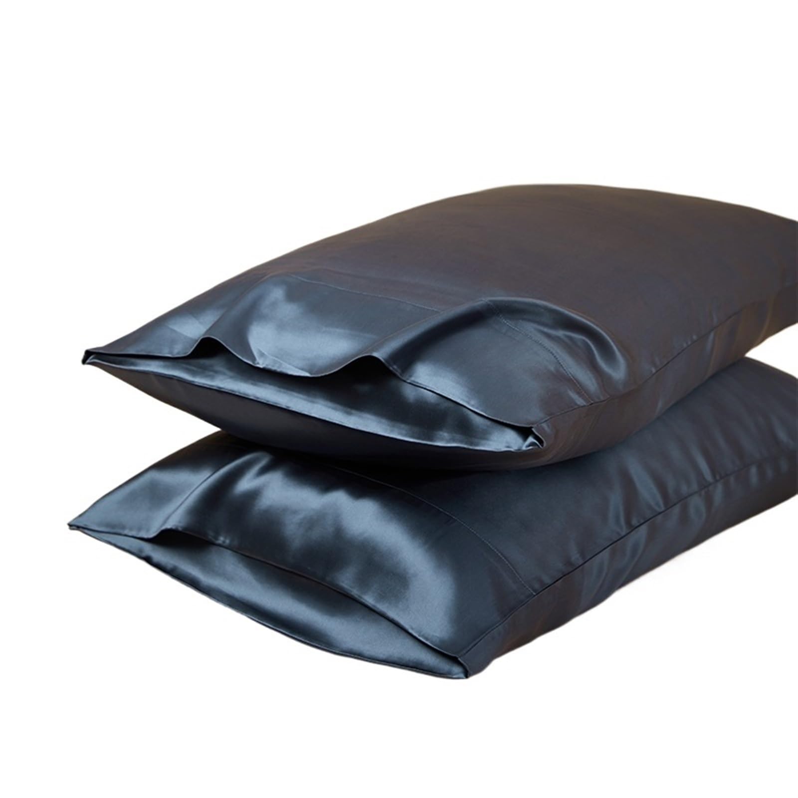Funda Almohada Seda Fundas de Almohada Seda Morera Natural for el Cabello y la Piel 22 Fundas Reversibles for Cama Mom, Paquete 2 Funda Almohada Saten(Blue)