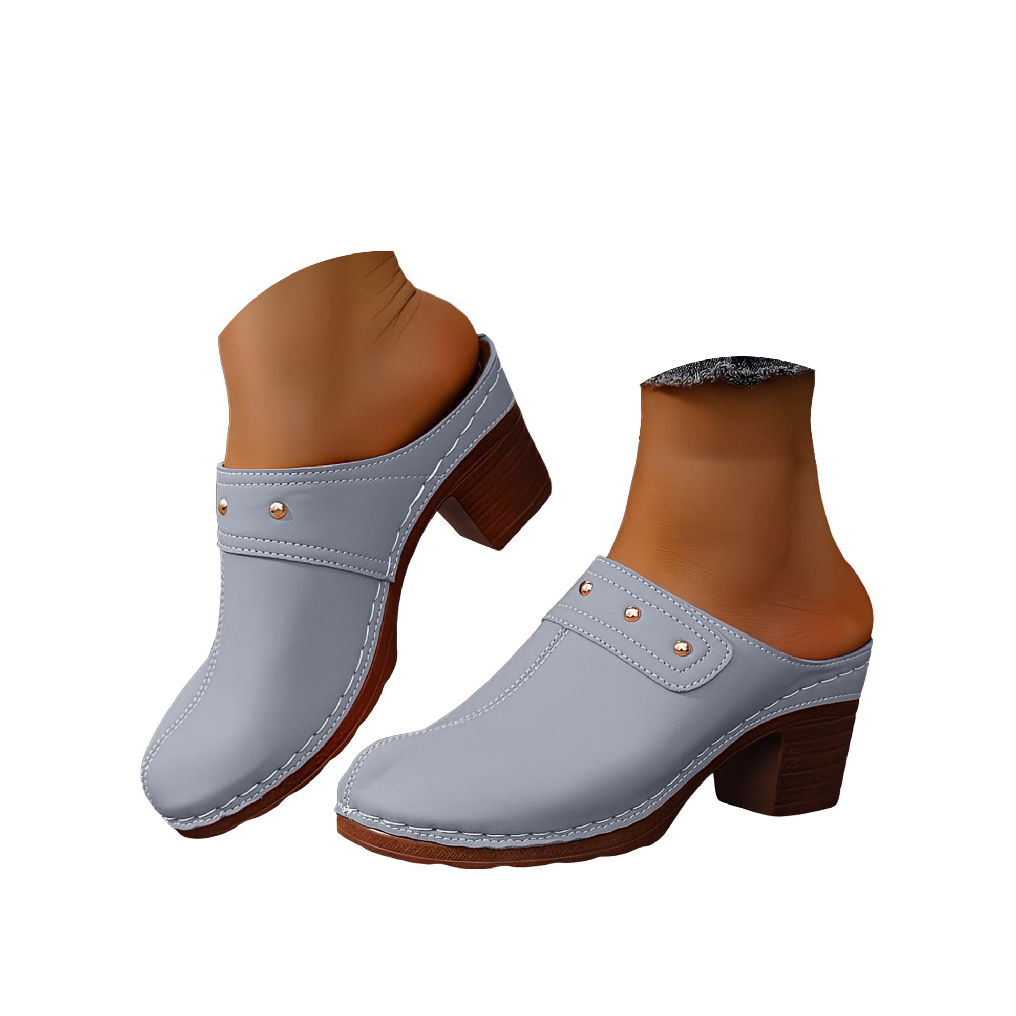 Womens Wedge Sandals 2026 Summer Fashion Closed Toe Comfortable Sandals Womens Breathable Slip On Beach Boho Block Heel Slippers — view 15