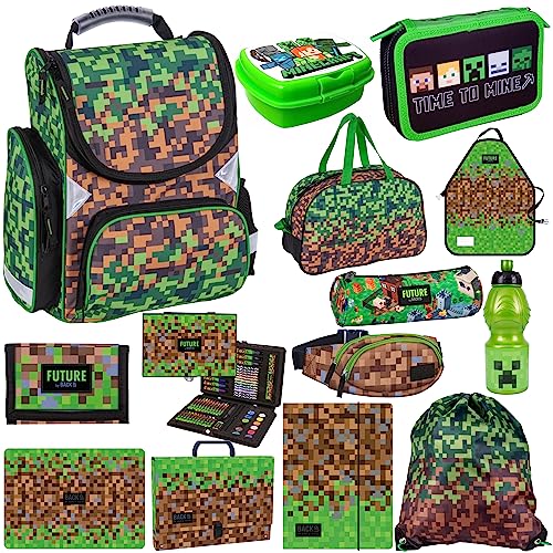 SPIDERMAN Schulranzen set 14in1 Ranzen rucksack Federmappe