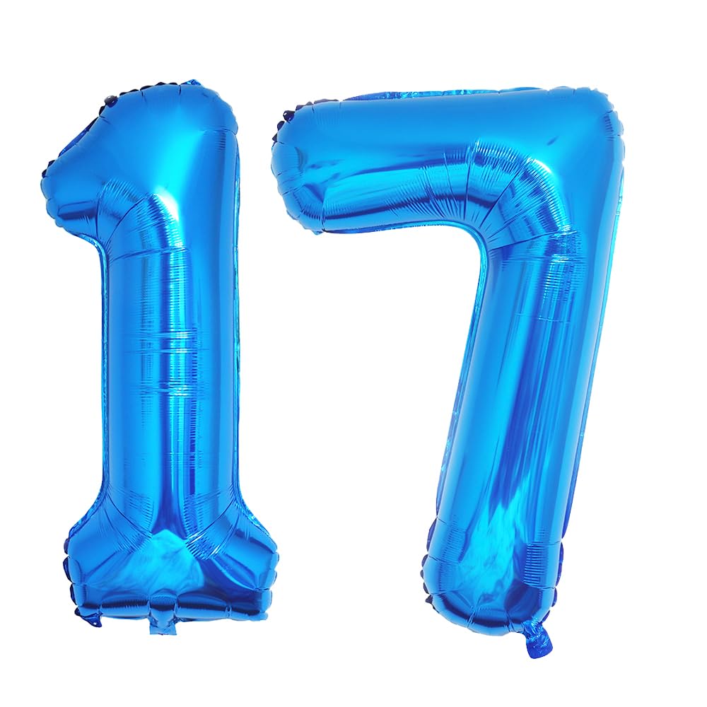 Foil Globo Número 5 Azul 40" (101cm), Inflable Helio o aire, Gigante Numeros 0-9, 10-19, 20-29, 30-100, Grande Globos Decoración para La Boda Aniversario y Cumpleaños Fiestas — view 343