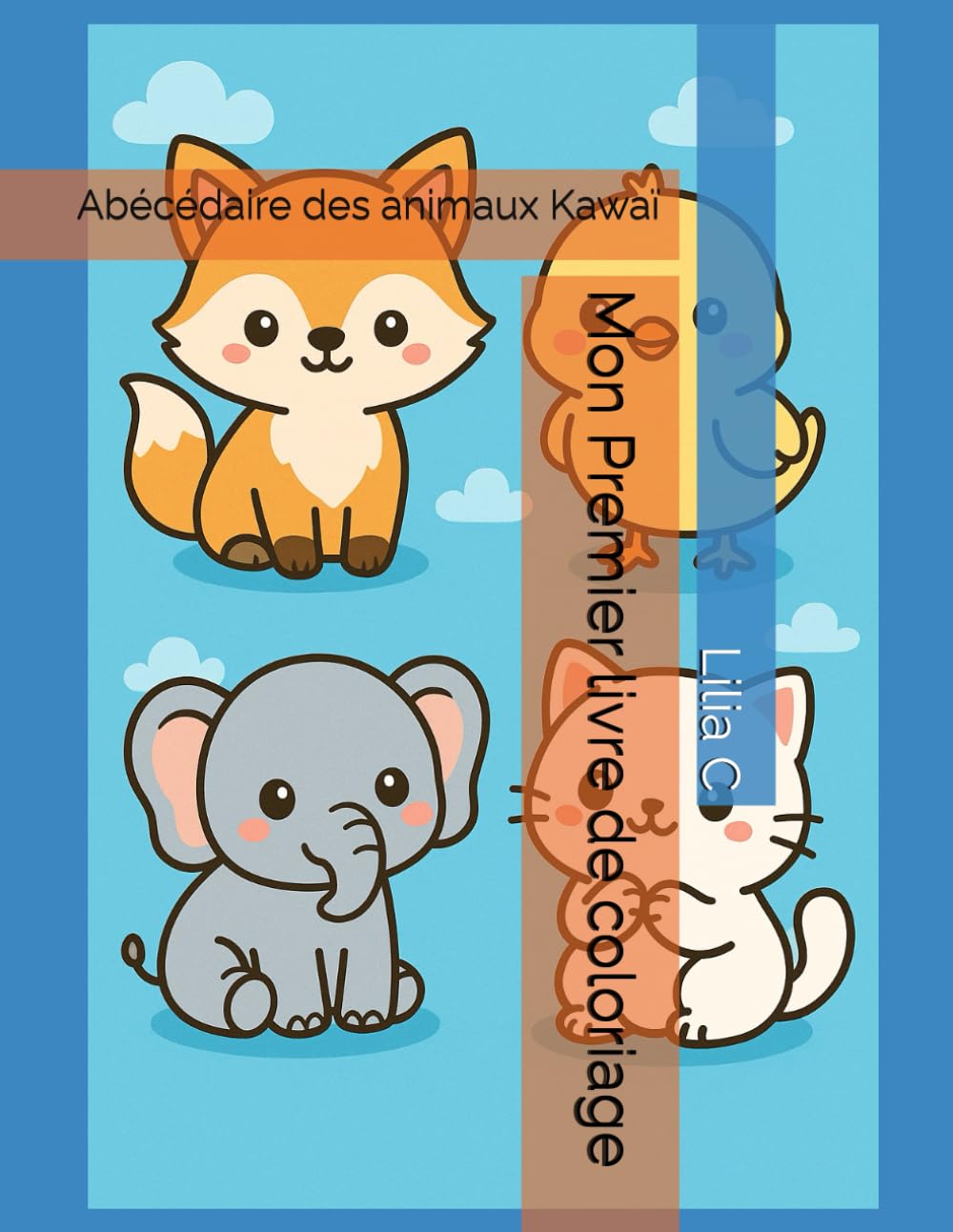 Mon Premier livre de coloriage: Abécédaire des animaux Kawaï