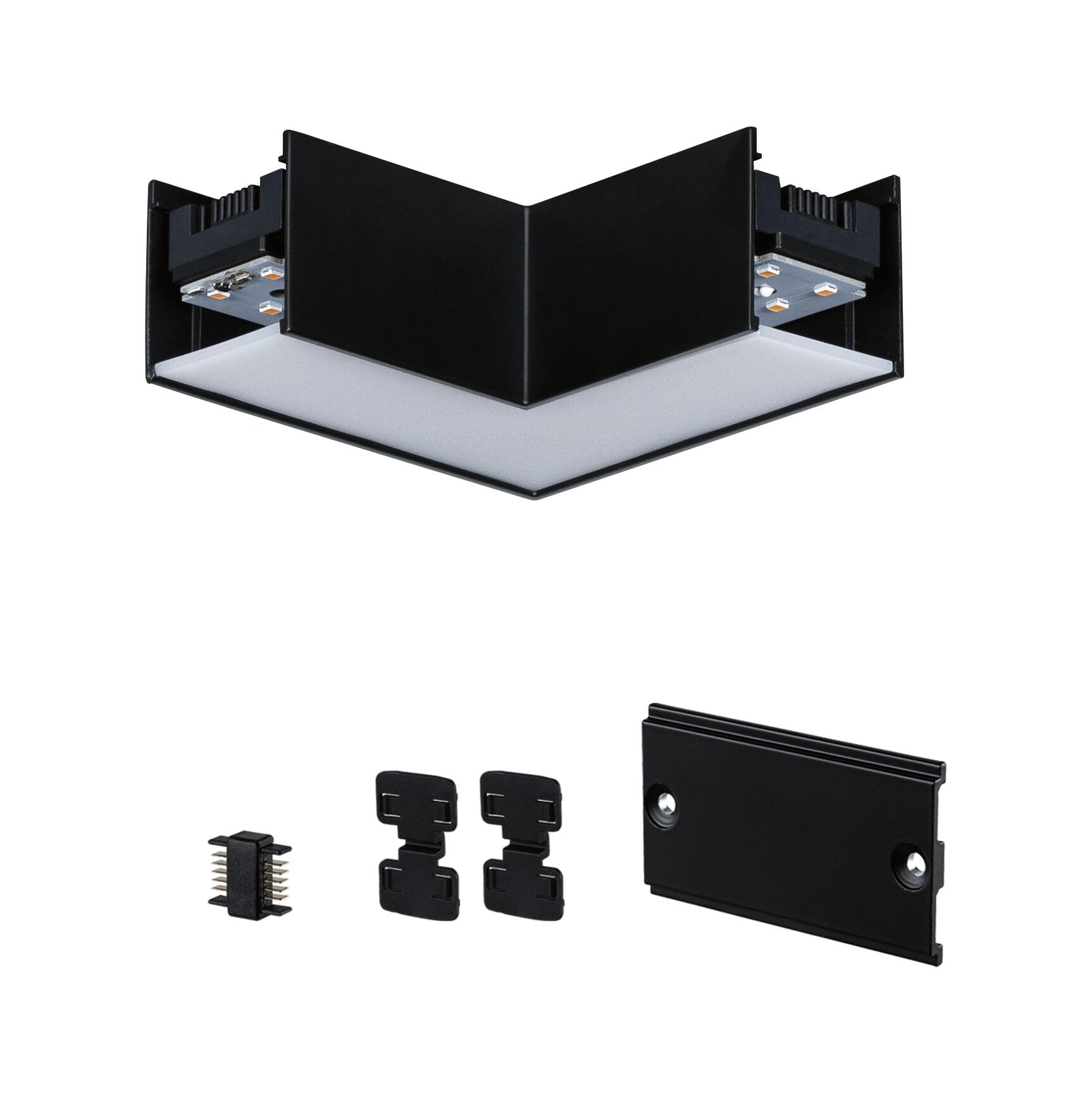 Paulmann 98171 Linion - Canal luminoso, 90 °, 2000 lm/m, 3000 K, color negro