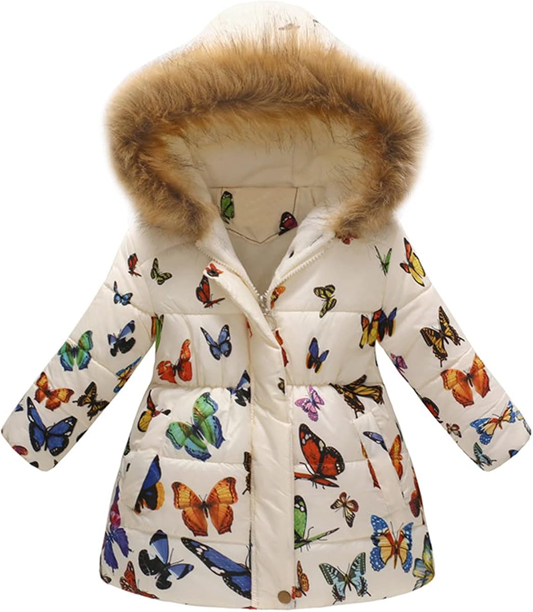 Girls Warm Winter Coats Kids Thicken Long Parka Puffer Jacket Hooded Waterproof Outerwears