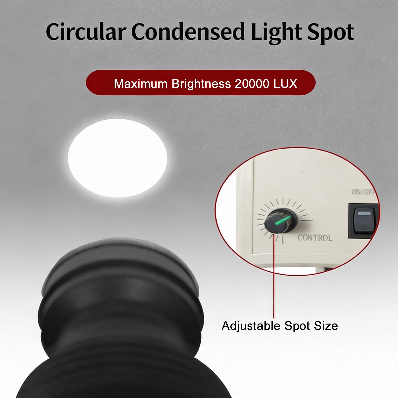 Bezcieniowa Lampa Medyczna LED do Badań, Obrotowa o 360°, Regulowana Wysokość, Mobilna Lampa Pomocnicza do Gabinetów Stomatologicznych i Klinik