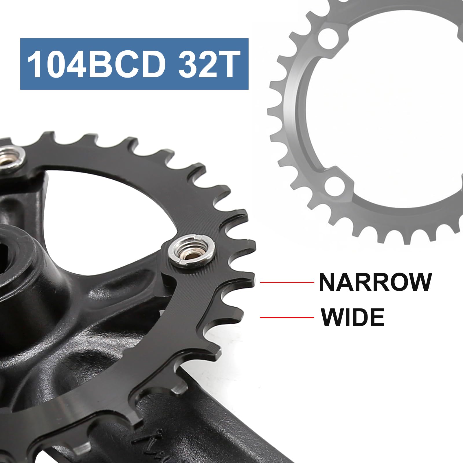 Amazon.com : laffoonparts Mountain Bike Single Speed Square Taper