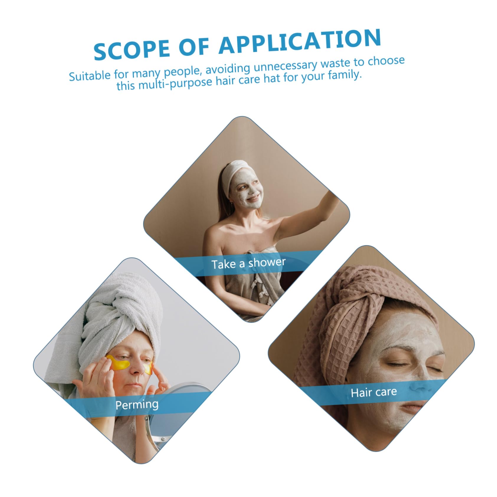 POPETPOP 12piezas Gorros De Reutilizables Para Mujeres Impermeables y Ajustables Para Baño y Cuidado Del Cabello