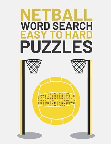 Netball Word Search: Easy To Hard Word Find Puzzles About Netball