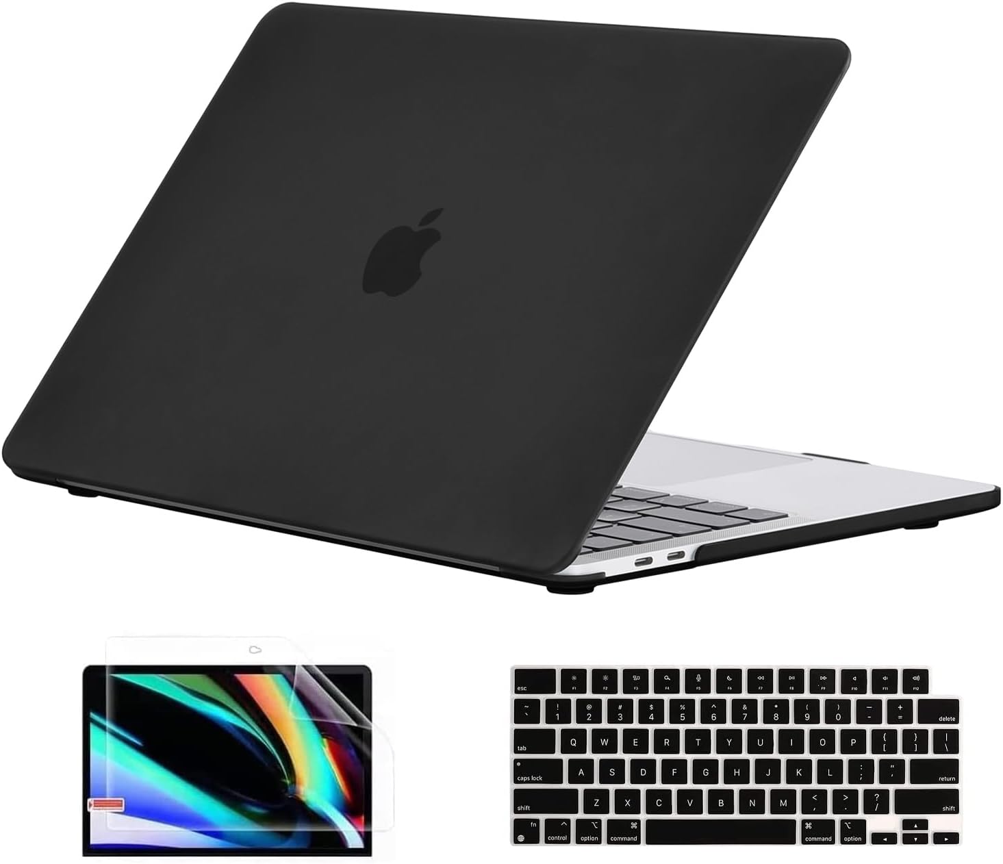 EooCooCase Compatible with MacBook Pro 13 inch M2 2024 2023 2022-2016 Release M1 A2338 A2289 A2251 A2159 A1989 A1706 A1708 Protective Hard Case with Keyboard Cover, Screen Protector, Matte BlackGlobal Recycled StandardGlobal Recycled StandardGlobal Recycled Standard