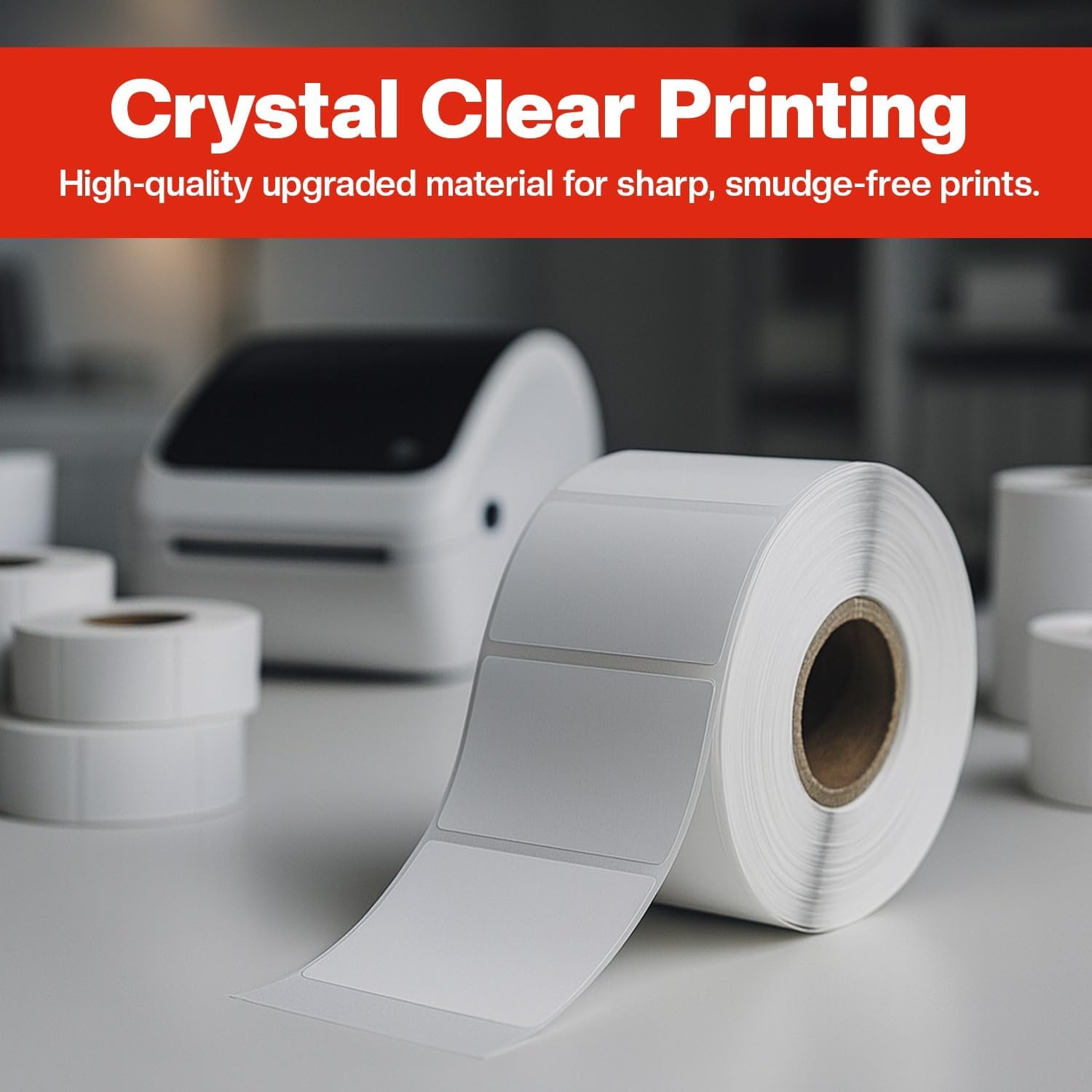 Direct Thermal Labels Roll 2-1/4" x 1-1/4",10 Rolls(10,000 Labels),Compatible with Zebra, Rollo,Eltron &TSC Label Printer,Strong Adhesive Perforated shipping labels for Packages, Barcodes & Office Use - Image 6