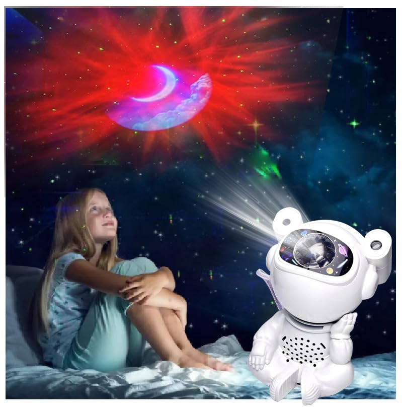 RANQILI Astronaut Galaxy Projector with Bluetooth Speaker, Astronaut Light Projector with Nebula,Timer and Remote Control, Bedroom and Ceiling Projector, Gifts for Children and Adults — image 1