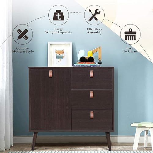 Miniatura 4 de Giantex Storage Cabinet, Large, Dark Brown