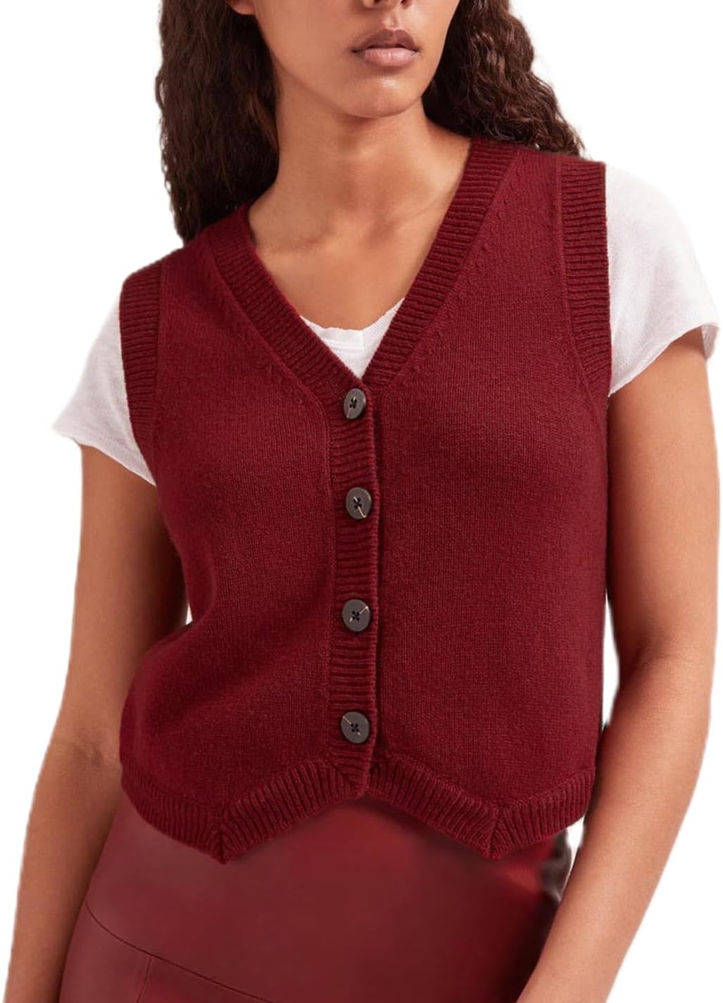 Womens Sweater Vest UAURORAO Women Y2k Cropped Sweater Vest