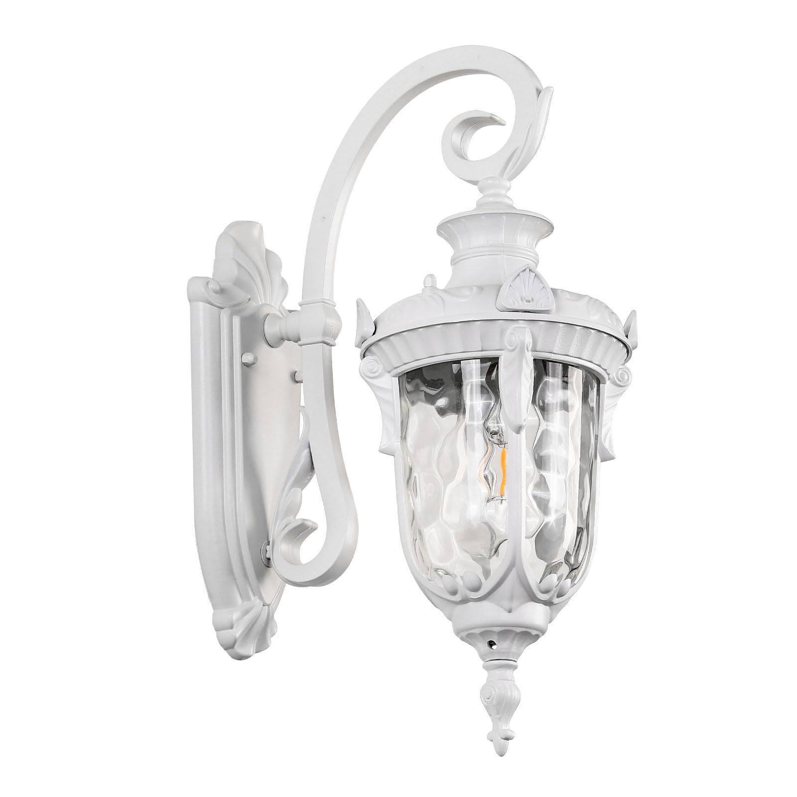 Photo 1 of Zanritelit Outdoor Wall Light, White, Acorn Shape
