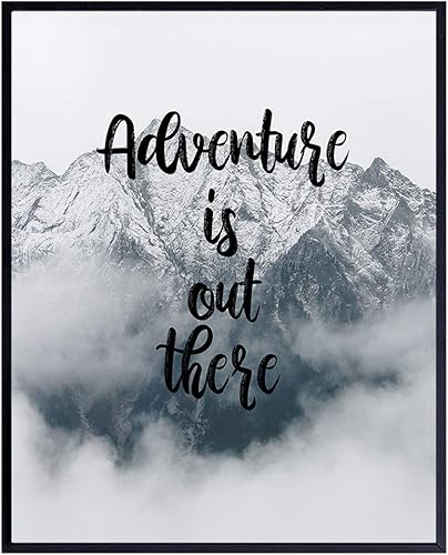 Adventure Inspirational Art Print - Motivational Wall Art Poster - Chic Home Decor for Bedroom, Living Room, Kitchen, Bathroom, Office, Game, Teen