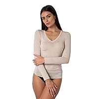 Lovable Maglia Manica Lunga Scollo a V Profondo e Finiture Invisibili