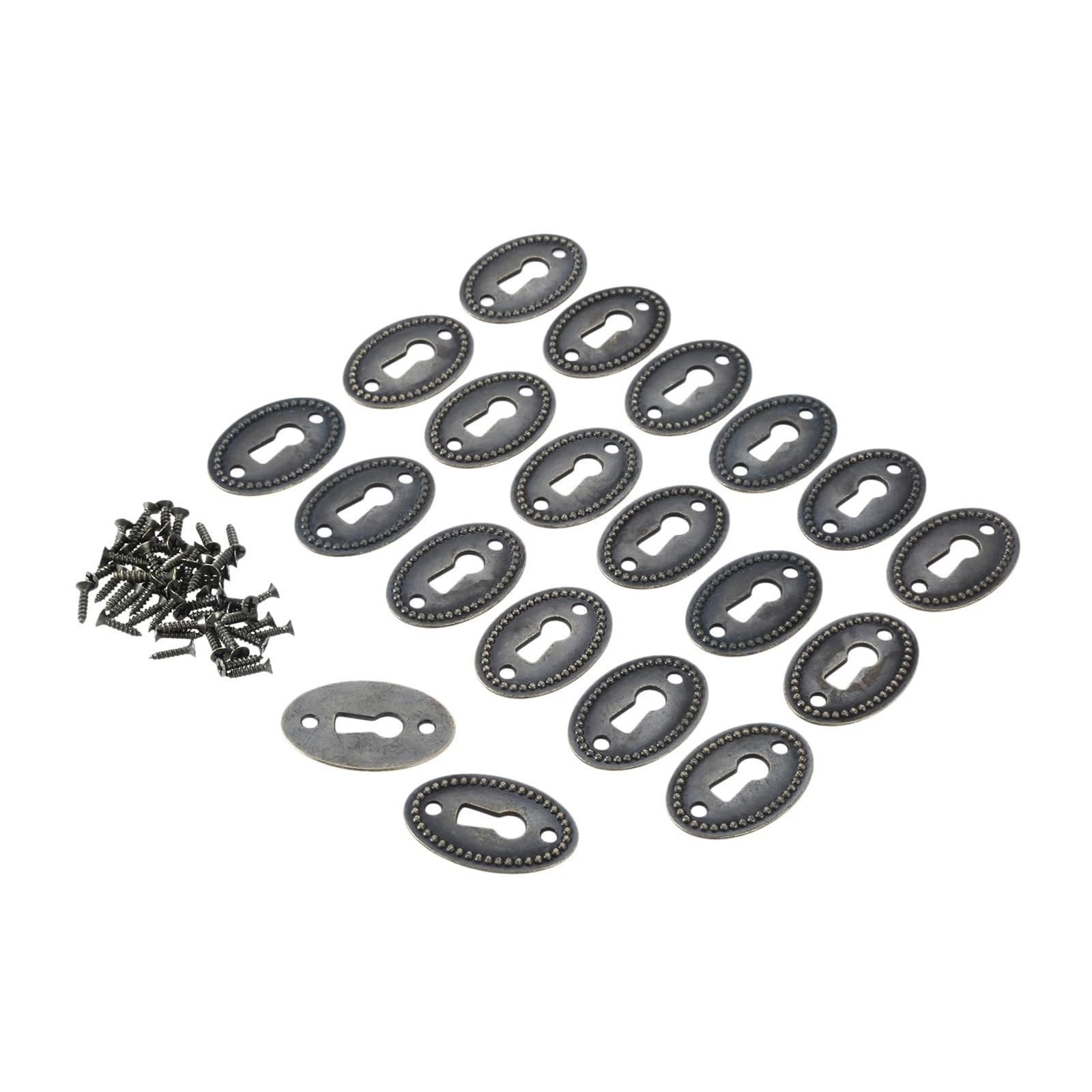 Usohjz 20Pcs 10/ Oval Shape Keyhole Pattern Hollow Connectors For Jewelry Making Carved Findings 38 * 25Mm(20Pcs)