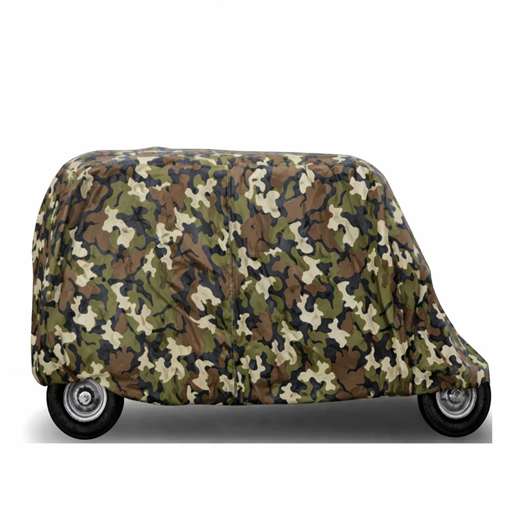 Auto Rickshaw Cover Waterproof | Full Size Weatherproof 3-Wheeler Cover with Elastic Fit & Triple Stitching | Dust, Sun, Rain Protection for Electric & Petrol E-Rickshaw (Green Jungle Print)-image-7