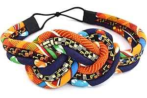 Cloth & Cord: Vibrant Orange Kente Headband Embodying African Culture