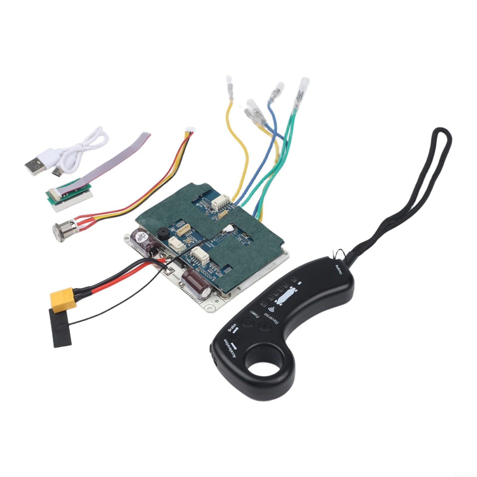 Contrôleur de skateboard électrique 36 V 10S avec moteur à double entraînement ESC, carte de contrôle de vitesse 430 W 12 A pour trottinette Longboard, télécommande sans fil 2,4 G, prend en charge les
