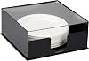 Mind Reader Paper Plate Holder, Covered Dispenser, Dinner Party Essentials, Plate Caddy, Acrylic, 11 L x 11 W x 5 H, Black