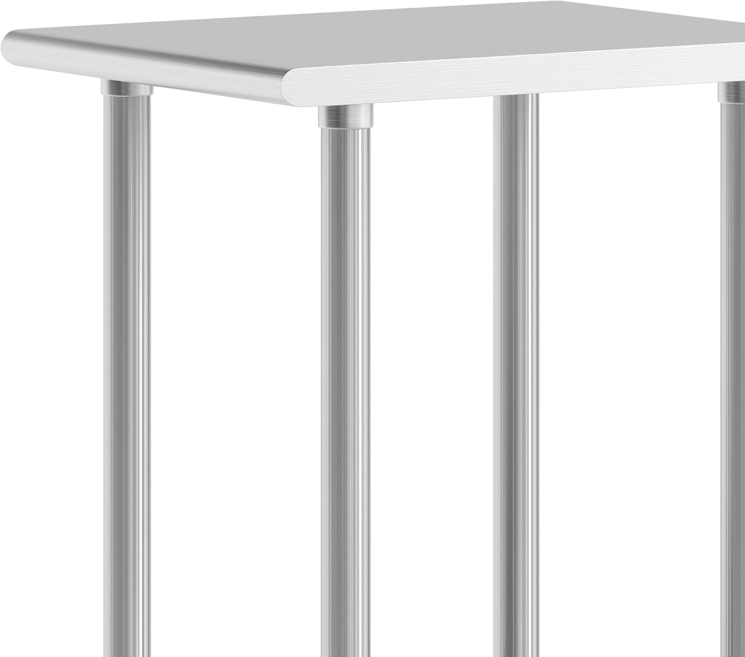 Flash Furniture Reese NSF Certified Stainless Steel Kitchen Prep and Work Table, Commercial Work Table with Storage, 18" W x 24" D x 34.5" H, Silver
