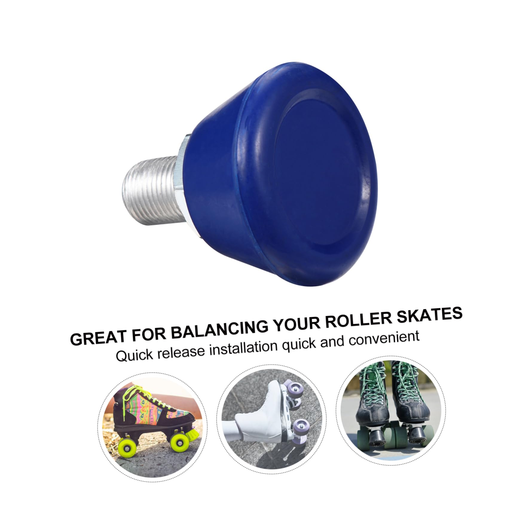 POPETPOP Roller Skates Brake Block Roller Skates Brake Pad Easy Install Safe Use Sturdy Wear-Resistant Great for Enthusiasts