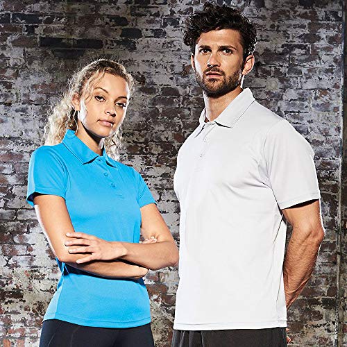Just Cool Polo Deportivo para Hombre Liso (M) (Blanco Ártico) miniatura 3