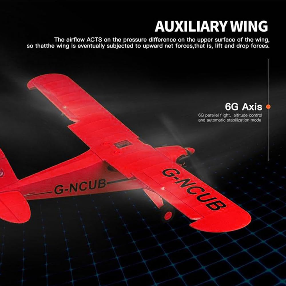 J3-CUB RC Aereo 3D/6G 5CH Aereo Telecomandato per Adulti 1406 Motore Brushless Esterno Ala Fissa Stunt RC Aerei con Parti Sostituibili