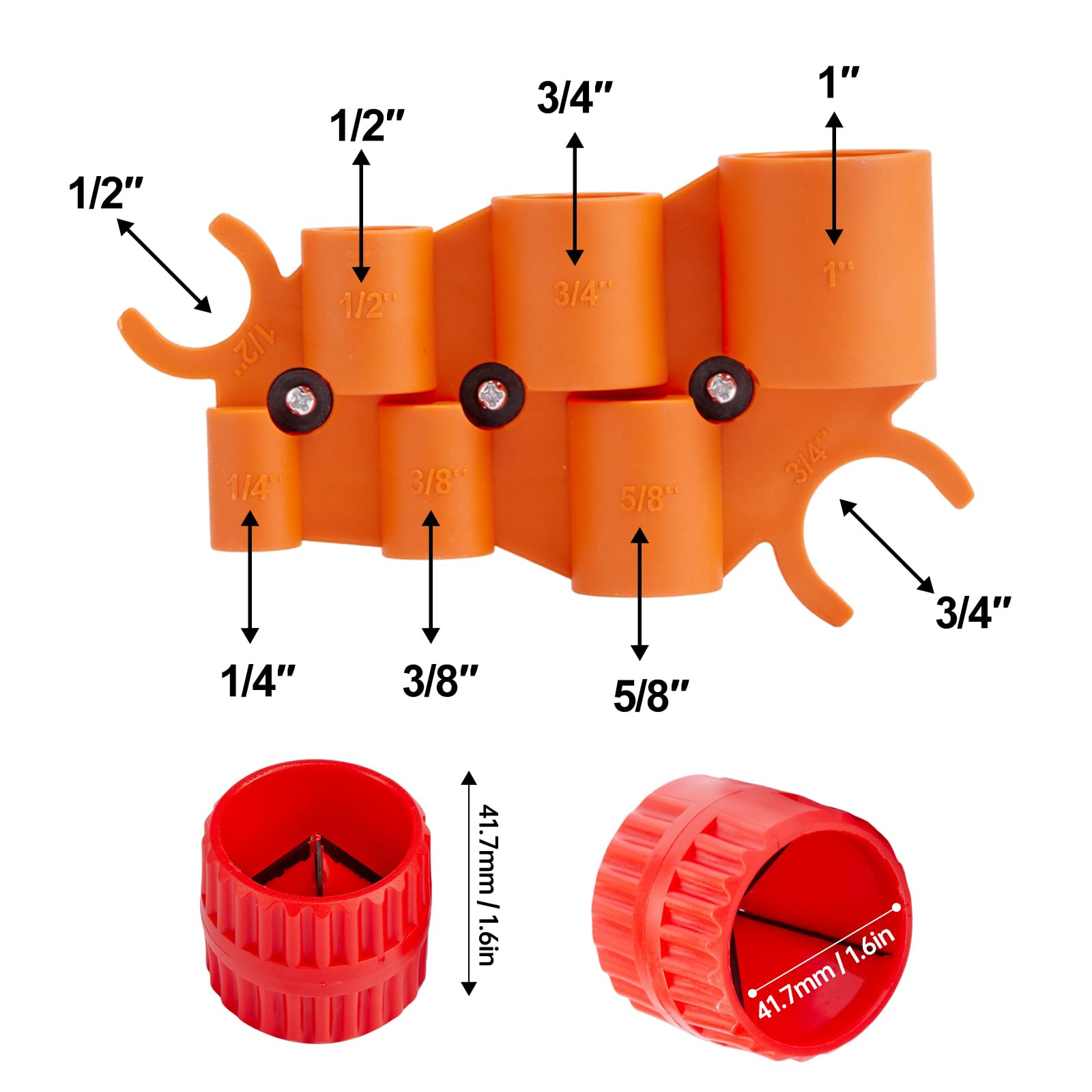 Deburring Cutters Kit - Depth Gauge & Pipe Tools -2