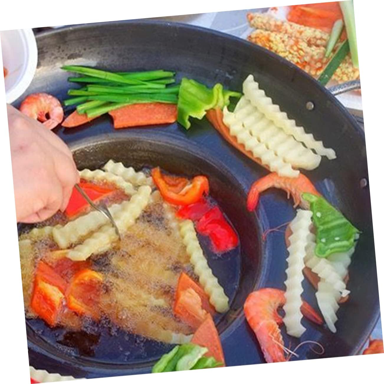 Cabilock Stainless Steel Frying Pan Concave Skillet for Versatile Cooking for Frying Eggs and More Lightweight Design for Home and Outdoor Use