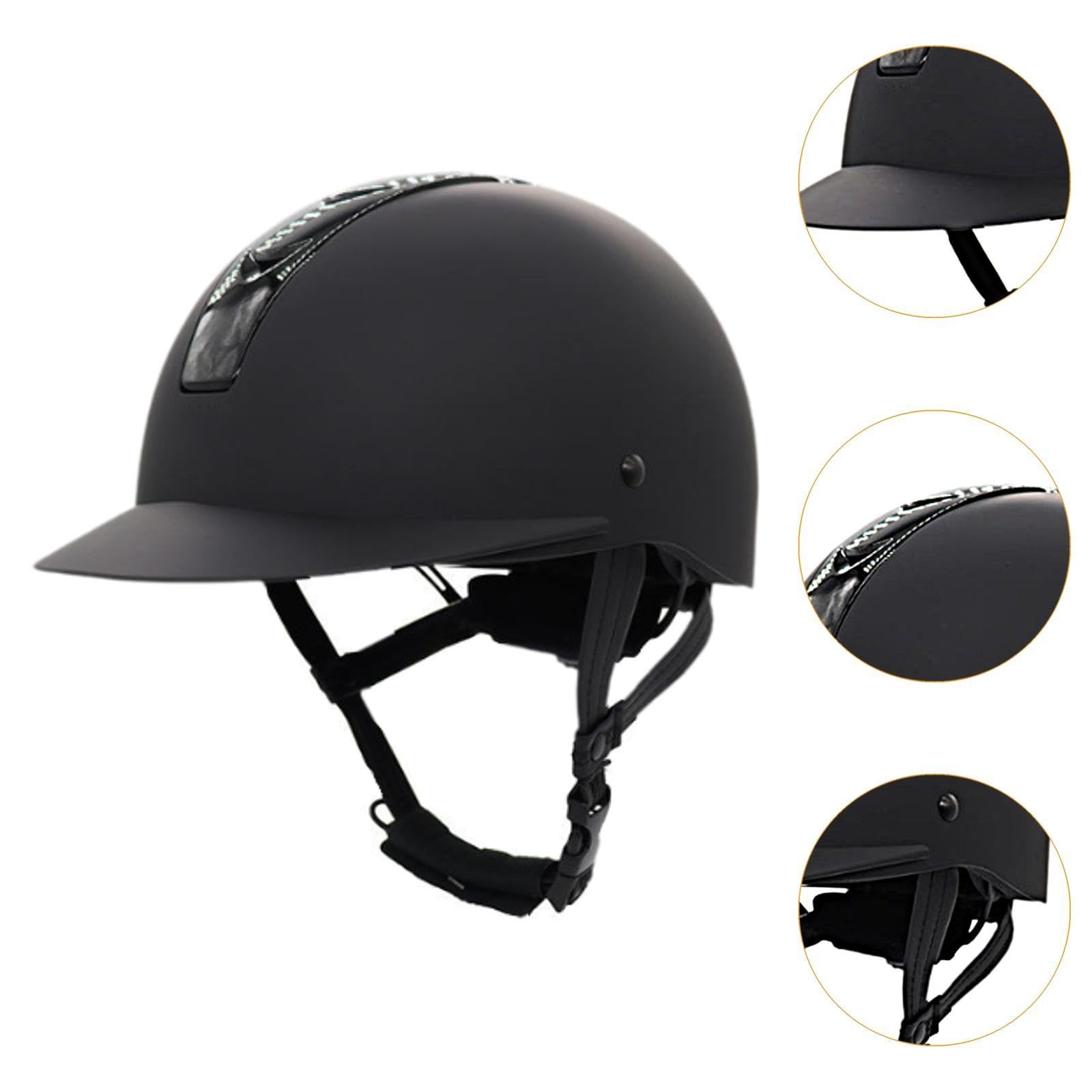 Milageto Casco equestre Starter Cappello equestre Portatile Pratico con Fori di Ventilazione Casco da Equitazione alla Moda Attrezzatura per Cavalli