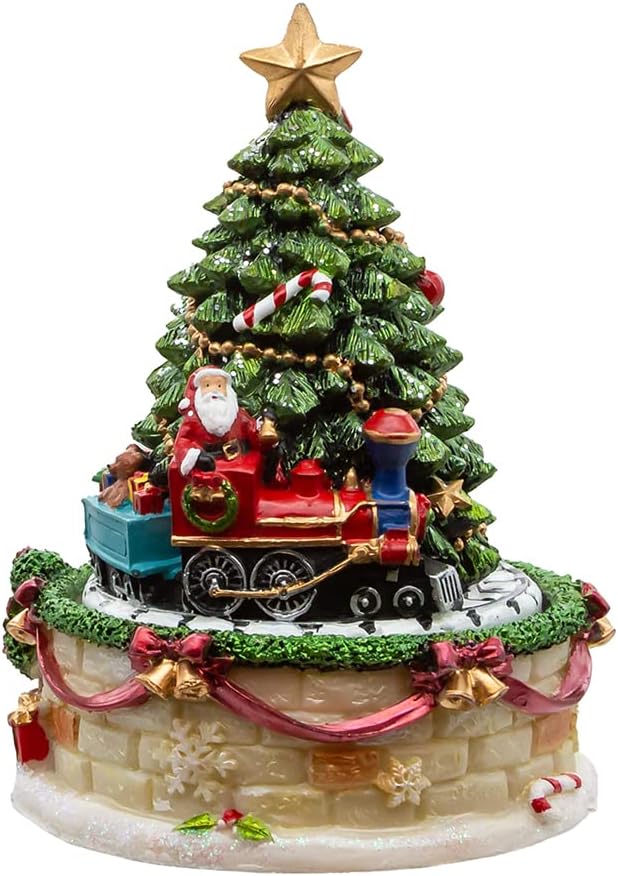 Kurt Adler 6-Inch Christmas Tree Revolving Music Box