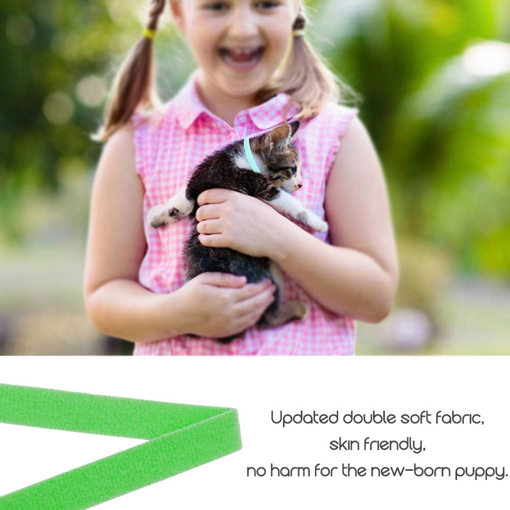 30 Pcs/Set Puppy ID Collar with 4 Record Keeping Charts- Double Sided Soft Identification Bands - Adjustable Whelping Collars for Newborn Pets - 15 Colors