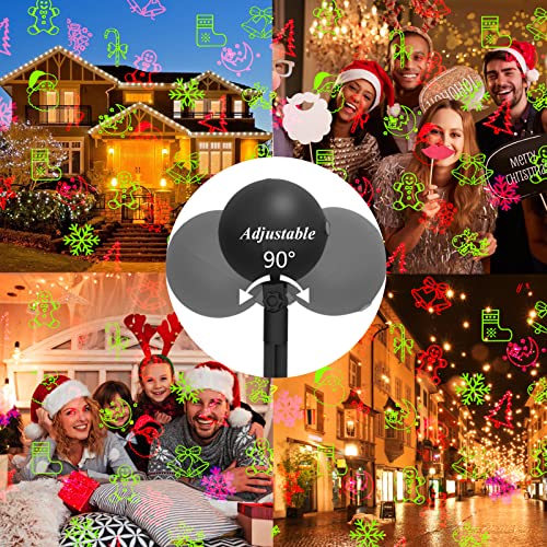 Christmas Lights Projector Laser Light Xmas Spotlight Projectors Waterproof Outdoor Landscape Spotlights For Holiday Halloween Yard Decorations #TOP5